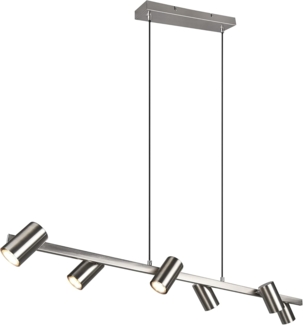 Balkenpendelleuchte MARLEY 6-flammig Breite 115 cm Höhe 150 cm Silber