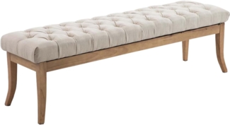 CLP Sitzbank Ramses Stoff antik-hell mit hochwertiger Polsterung,creme 150 cm