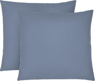 biberna Feinjersey-Kopfkissenbezug 0077144, blau, 2x 40x40cm