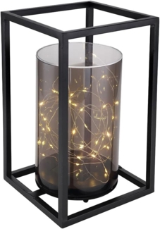 LED Solarleuchte, Gartendeko, schwarz, Lichterkette, H 28 cm