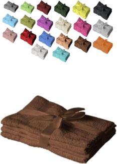 Gästehandtuch 4er Set 30 x 50 cm Schokobraun