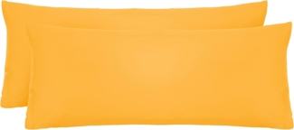 biberna Feinjersey-Kopfkissenbezug 0077144, gelb, 2x 40x80cm