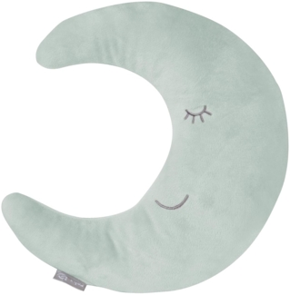 roba Nackenkissen in Mond Form - roba Style - Weiches Deko Kissen für Baby & Kinderzimmer - Frosty Green