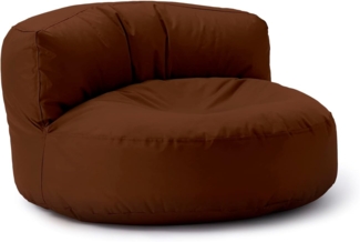 Lumaland runde Outdoor Sitzsack-Lounge, Polyester, Braun, 90 x 50 cm, 320 l