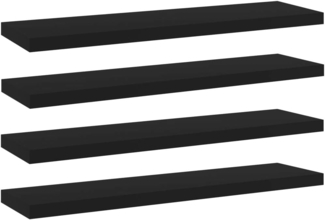 vidaXL Bücherregal-Bretter 4 Stk. Schwarz 40x10x1,5 cm Holzwerkstoff 805124