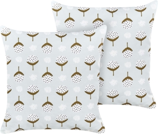 Gartenkissen 2er Set Geometrisches Muster CUNEO 45 x 45 cm Grün