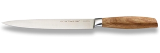 ECHTWERK Schinkenmesser Classic Edition, Filetiermesser, Edelstahl, Klingenlänge 20 cm, Griff aus Akazienholz