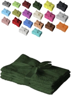 Gästehandtuch 4er Set 30 x 50 cm Dunkelgrün