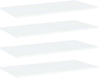 vidaXL Bücherregal-Bretter 4 Stk. Weiß 80 x 40 x 1,5 cm Spanplatte