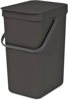 Brabantia 'Sort & Go' Abfallbehälter, Kunststoff, Grey, 16 Liter