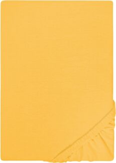 Castell Jersey-Stretch-Spannbetttuch, Honig, 1x 90x190 cm - 100x200 cm, 90x200 cm