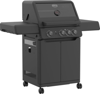 Rösle 'ALLFLAME Peer' Gasgrill mit 3 Brenner, Edelstahl schwarz, 127 x 61 x 118 cm