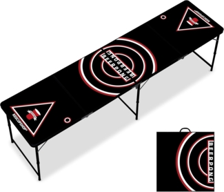 RedCupShop® 'RedCupShop' Bierpong Tisch, ohne Zubehör, klappbar, tragbar, wasserabweisend, & kratzfest, Aluminium / MDF, 240 x 60 x 70 cm