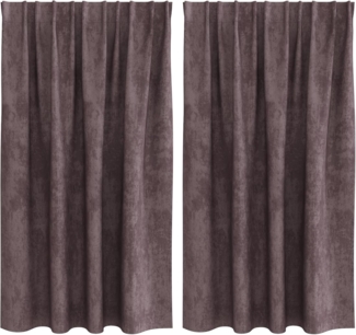 vidaXL Samtvorhänge 2 Stück mit Ösen Braun 140x140 cm 4107693