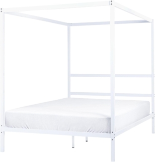 Bett mit Lattenrost LESTARDS 140 x 200 cm Metall Weiß