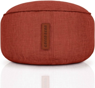Green Bean® Sitzsack-Hocker 45x25cm mit EPS-Perlen Füllung - Sitz-Pouf für Sitzsäcke - Sitzhocker für Kinder und Erwachsene - Rot