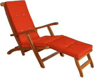Detex Auflagekissen wasserabweisend, Polyester orange, 5 x 174 x 43 cm
