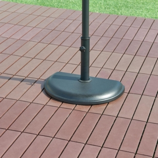 Sonnenschirmständer Bisenti Beton 45x29x4,5 cm Schwarz 10 kg [casa. pro]
