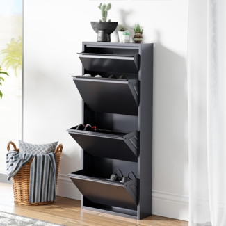 Schuhkipper Sokndal mit 4 Klappen Grau [en. casa]