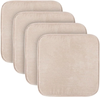 Bestlivings Stuhlkissen Sitzkissen Struktur - Anti Rutsch, Sitzauflage Uni (38x38cm) Stuhlpolster Stuhlauflage