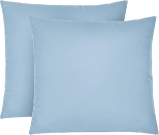 biberna Feinjersey-Kopfkissenbezug 0077144, eisblau, 2x 80x80cm