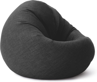 Lumaland 'Interior Line' 2-in-1 Sitzsack, Runder Komfort für drinnen, 300l, 120 x 80 x 75 cm, Dunkelgrau