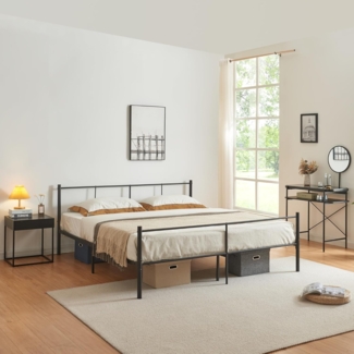 Metallbett Laos 180x200 cm Schwarz [en. casa]