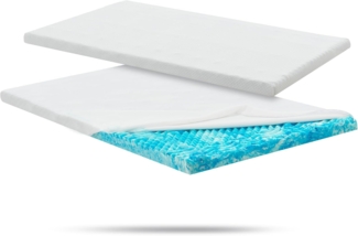 Juskys orthopädischer Topper 180 x 200 cm – 7 Zonen Matratzenschoner aus Memoryschaum – Matratzenauflage 7 cm dick H2 bis H3 für Boxspringbett
