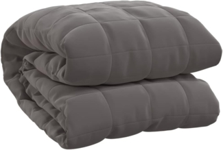 vidaXL Gewichtsdecke Stoff, 1x Gewichtsdecke, Dunkelgrau, 122x183 cm, Stoff, 9 kg