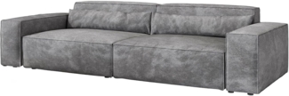 Big-Sofa Sirpio XL 270x130 cm Mikrofaser Taupe