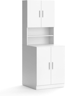 Vicco Waschmaschinenschrank Liana weiß Badschrank Hochschrank Badregal Überbau