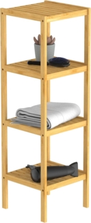 EISL Badregal mit 4 Fächern, Bambus natur, 34 x 33 x 110 cm
