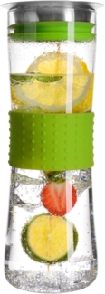 Glas-Karaffe mit Silikonmanschette, grün