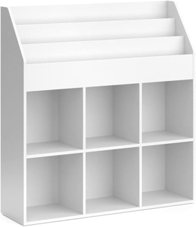 Vicco Bücherregal Ordnerregal Büroregal Luigi Weiß 6 Fächer Aufbewahrungsregal