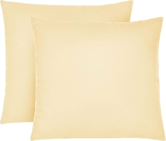 biberna Feinjersey-Kopfkissenbezug 0077144, gelb, 2x 80x80cm