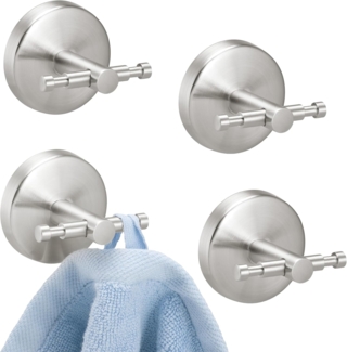 bremermann Wandhaken Bad-Serie PIAZZA - 4er Set, aus Edelstahl matt, (4-St)