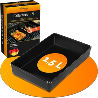Brozio 'Durandal Selection' Grillschale mit Antihaftbeschichtung, Glasfaserfolie schwarz, 1,5 Liter