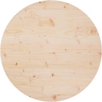 vidaXL Tischplatte Massivholzplatte Holzplatte Ersatztischplatte Holz Platte für Esstisch Couchtisch Gartentisch Ø80x2,5 cm Massivholz Kiefer