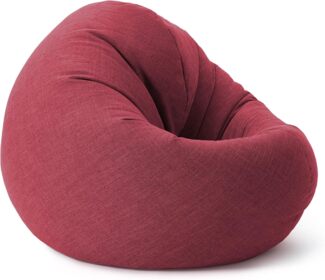 Lumaland 'Interior Line' 2-in-1 Sitzsack, Runder Komfort für drinnen, 300l, 120 x 80 x 75 cm, Rot