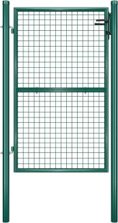 Songmics Gartentor, abschließbar, grün, 106x150 cm (Gitterplatte mit seitlichen Pfosten)