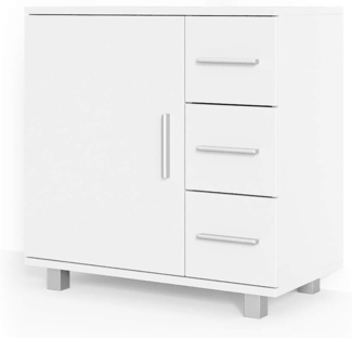 Vicco 'Ilias' Waschbeckenunterschrank, Spanplatte, 60,8 x 60 x 33 cm, Weiß