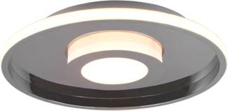 LED Deckenleuchte ASCARI, rund, Silber Chrom, Ø 40cm, dimmbar, IP44
