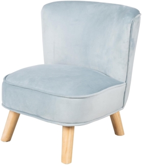 roba Kindersessel 'Lil Sofa' - stabile Holzfüße - Samtstoff - Sky / Hellblau
