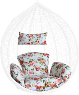 Sitzkissen Auflage Kissen für Hängesessel Polster Rückenpolster Blumen-Design