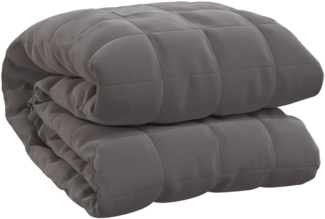 vidaXL Gewichtsdecke Stoff, 1x Gewichtsdecke, Dunkelgrau, 200x230 cm, Stoff, 13 kg