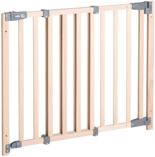 Roba 'Safety Up' Tüschutzgitter, für Türbreiten 70 - 118,5 cm, Klemmbefestigung, Holz, Natur