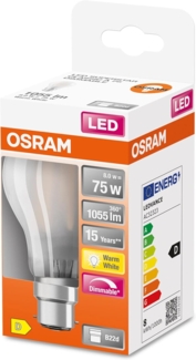 Osram LED-Lampe Standard 7,5W/827 (75W) Frosted Dimmable B22d