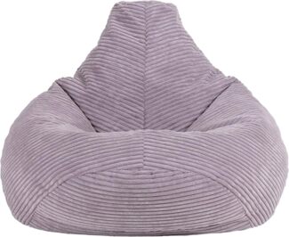 Icon Sitzsack-Sessel Flauschig „Dalton“ für Kinder, Lila, Cord, Kindersitzsack, Groß, Sitzsack Kinder mit Füllung