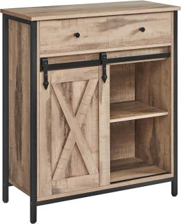 Vasagle Sideboard, mit Schublade, mit Schiebetür, 70 x 30 x 80 cm