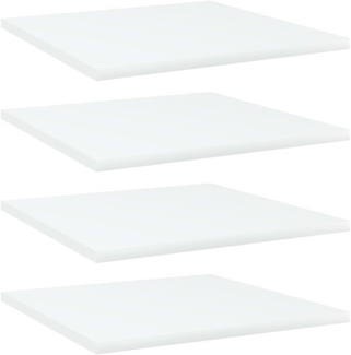 vidaXL Bücherregal-Bretter 4 Stk. Weiß 40 x 40 x 1,5 cm Spanplatte